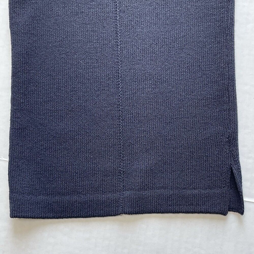 St John Collection Santana Knit Crop Pants Navy Pull On Elastic Waist Wide Leg - Picture 6 of 7